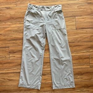 ATHLETA Light Gray Wide-Leg Pants Women Size 12